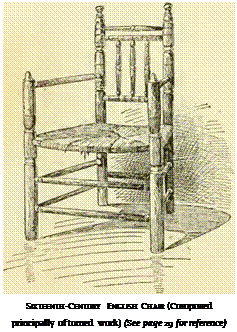 Подпись: SIXTEENTH-CENTURY ENGLISH CHAIR (Composed principally of turned work) (See page 29 for reference) 