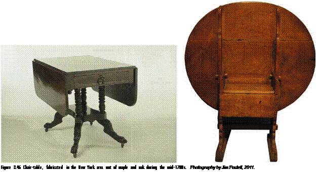 Подпись: Figure 3.46 Chair-table, fabricated in the New York area out of maple and oak during the mid-1700s. Photography by Jim Postell, 2011. 