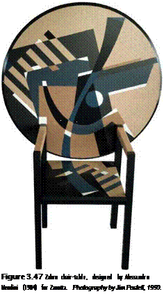 Подпись: Figure 3.47 Zabro chair-table, designed by Alessandro Mendini (1984) for Zanotta. Photography by Jim Postell, 1990. 