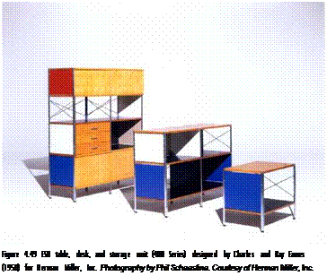 Подпись: Figure 4.49 ESU table, desk, and storage unit (400 Series) designed by Charles and Ray Eames (1950) for Herman Miller, Inc. Photography by Phil Schaasfma. Courtesy of Herman Miller, Inc. 