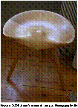 Подпись: Figure 5.24 A stool's contoured seat pan. Photography by Jim Postell. 