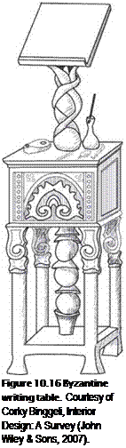 Подпись: Figure 10.16 Byzantine writing table. Courtesy of Corky Binggeli, Interior Design: A Survey (John Wiley & Sons, 2007). 