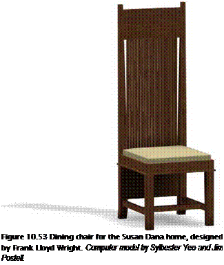 Подпись: Figure 10.53 Dining chair for the Susan Dana home, designed by Frank Lloyd Wright. Computer model by Sylbester Yeo and Jim Postell. 