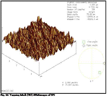 Подпись: Fig. 16. Tapping Mode (3D) AFM images of SP5 