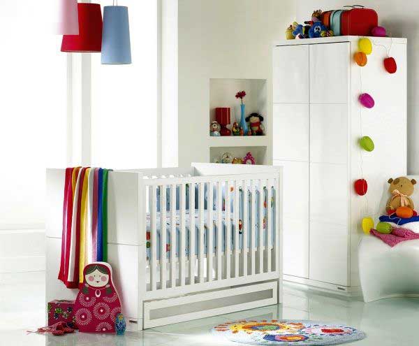 Nursery for newborns. Examples of interiors with a photo
