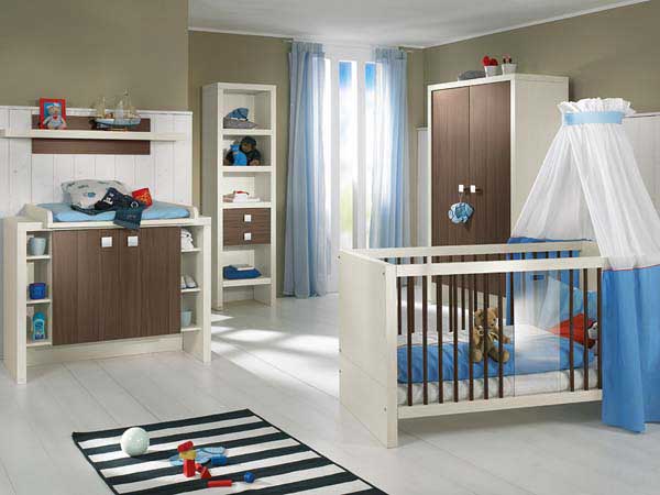 Nursery for newborns. Examples of interiors with a photo