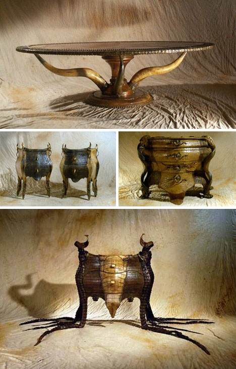Gothic leather furniture