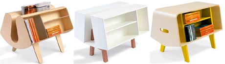 Unique bedside table for books