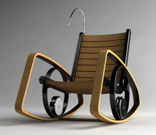 Modern rocking-chair with LED illumination