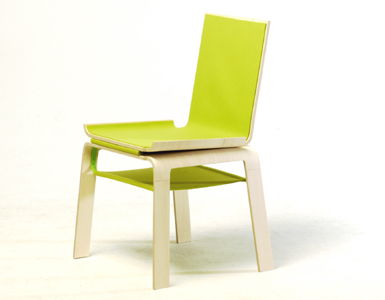 Chair with a folding table