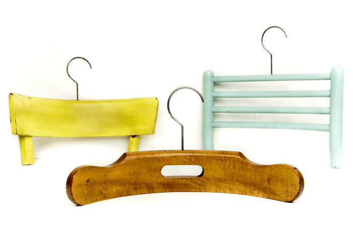 Hangers from old furniture